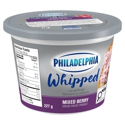 Philadelphia Whipped Mixed Berry Cream Cheese Product - 227 g