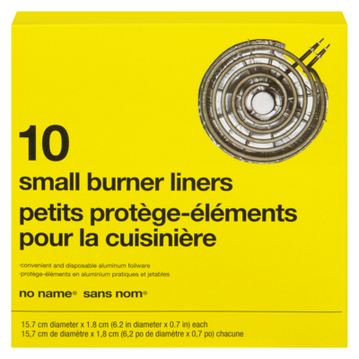 No Name Electric Burner Liners, Small 10 ea, $0.43/1ea