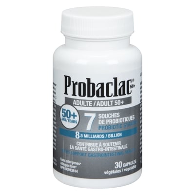 Probaclac Adulte 50+ Ans Capsules Végétales 30 ea, 0,67 $/1ch