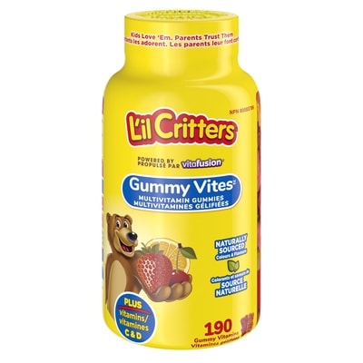 L’il Critters Vitamines gélifiées complètes pour enfants GummyVites 190 ea, 0,11 $/1ch