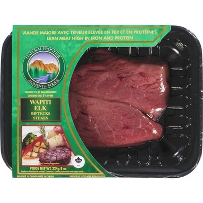 null Bifteck de wapiti 224 g, 6,35 $/100g