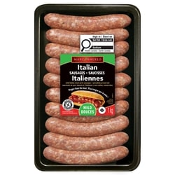 Marcangelo Mild Italian Sausage 1 kg, $1.60/100g
