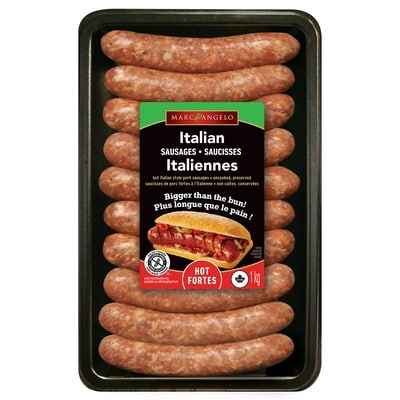 Marc Angelo Saucisses italiennes fortes 1 kg, 1,50 $/100g