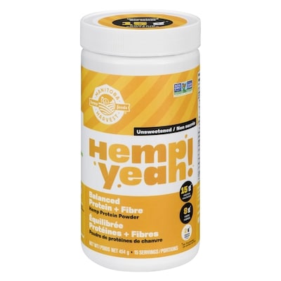 Manitoba Harvest Hemp Protein Powder Balanced Protein + Fibre Unsweetened 454 g, $3.30/100g
