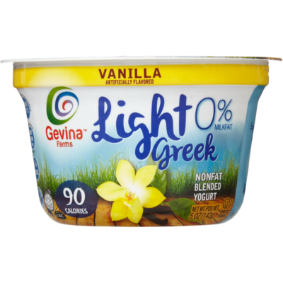 Gevina Kosher Greek Yogurt, Light Vanilla 0% 142 g, $1.76/100g