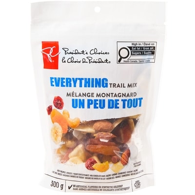 President's Choice Everything Trail Mix 300 g, $3.00/100g