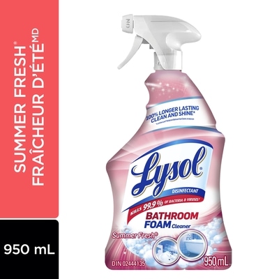 Lysol Bathroom Cleaner Spray, Summer Fresh 950 ml, $0.68/100ml