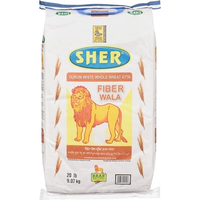 Sher White Whole Wheat 9.07 kg, $0.23/100g