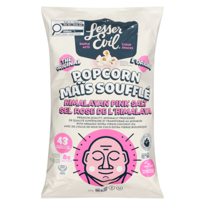 LesserEvil Maïs à éclater Buddah Bowl biologique 140 g, 4,64 $/100g