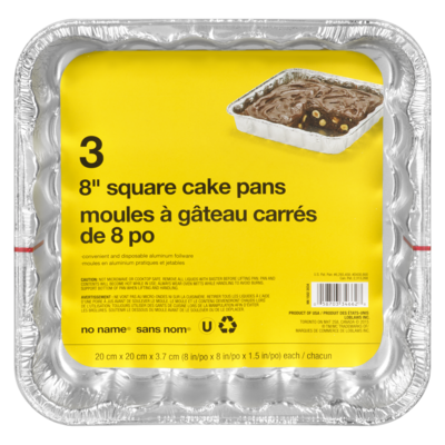 Sans Nom Moules à gâteau carré 1 ea, 0,67 $/1ch
