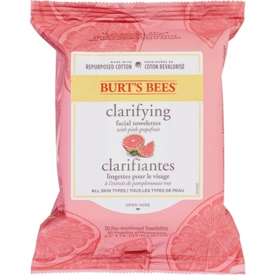 Burt's Bees Facial Cleansing Towelettes, Pink Grapefruit 30 ea, $0.33/1ea