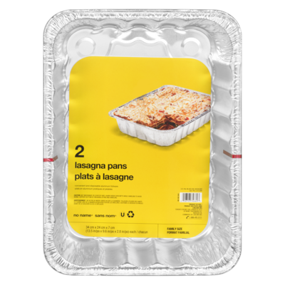 Sans Nom Plats à lasagne 2 ea, 3,50 $/1ch