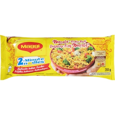 Maggi Nouilles instantanées, masala 280 g, 0,64 $/100g