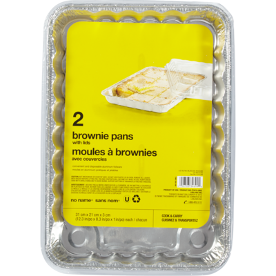 No Name Rectangular Brownie Pans with Lids 2 ea, $3.25/1ea