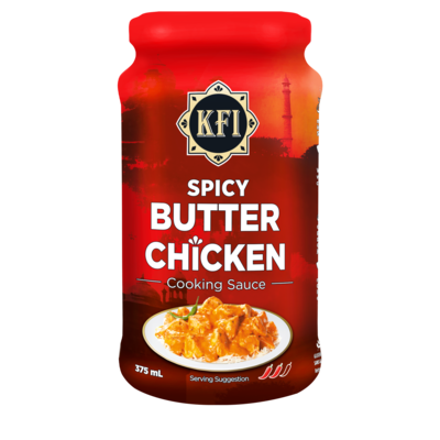 KFI Spicy Butter Chicken cooking sauce 375 ml, $1.07/100ml