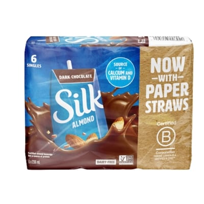Silk Almond Beverage, Dark Chocolate Flavour, Dairy-Free 6x236.0 ml, $0.74/100ml