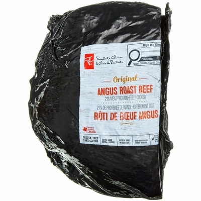 President's Choice Original Angus Roast Beef Slices 175 g, $53.09/1kg $5.31/100g