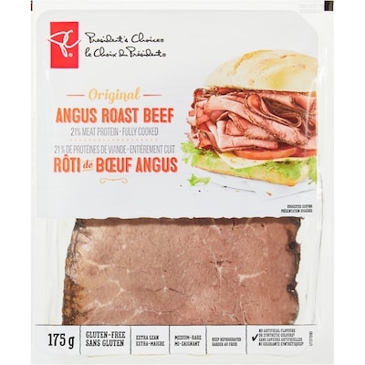 le Choix du Président Tranches de rôti de bœuf Angus, original 175 g, 45,66 $/1kg 4,57 $/100g