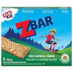 Clif ZBAR Barres énergétiques biologiques, biscuit à l'avoine glacé, collation savoureuse pour le déjeuner 180.02 g, 3,33 $/100g