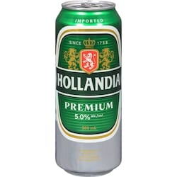 Hollandia Premium Beer (ID required at pick-up) 500 ml, $0.50/100ml