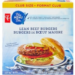 PC Menu Bleu Burgers de boeuf maigre 2.27 kg, 1,98 $/100g