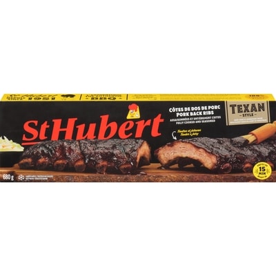 St Hubert Back Ribs, Texas Style 680 g, $2.50/100g