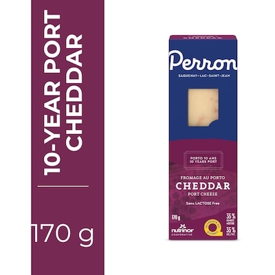 Perron Aged Cheddar Cheese with 10 Year Porto 170 g, $5.29/100g