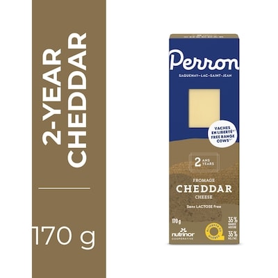 Perron 2 Year Cheddar Cheese 170 g, $5.29/100g