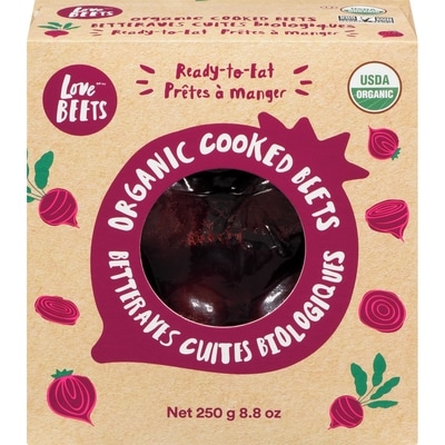 Love Beets Organic Cooked Beets 250 ea, $2.40/100g
