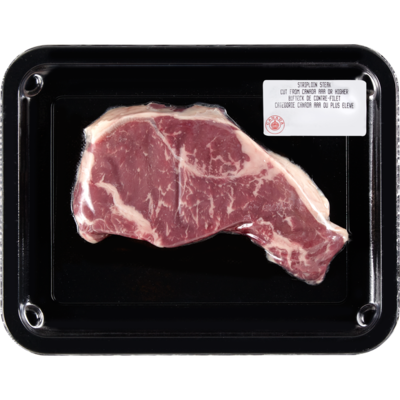 President's Choice Certified Angus Beef Strip Loin Grilling Steak, Service Case $61.71/1kg $28.00/1lb