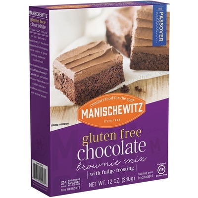 Manischewitz Mélange pour brownie avec glaçage au caramel, chocolat, sans gluten 340 g, 2,94 $/100g