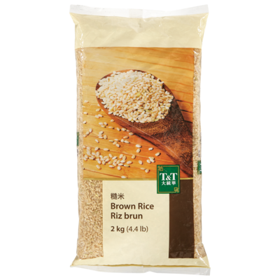 T&T Brown Rice 2 kg, $0.41/100g