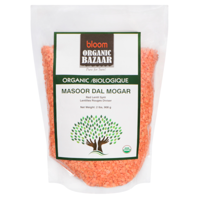Organic Baazar Masoor Dal Mogar Red Lentil Split Organic 908 g, $0.77/100g