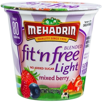Mehadrin Fit 'n Free Light Mixed Berry Yogurt 150 g, $2.53/100g