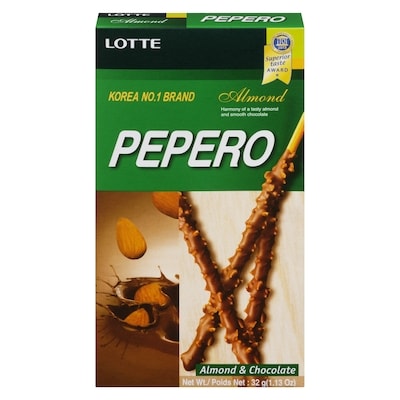 Lotte Pepero - Almond &  Chocolate 47 g, $4.66/100g