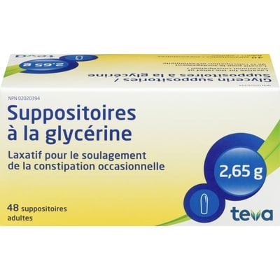 Rougier Adultes Suppositoires À La Glycérine 48 ea, 0,23 $/1ch