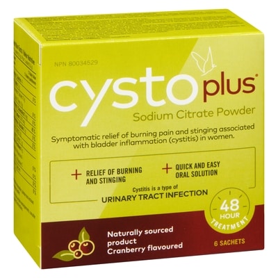 Cystoplus Sodium Citrate Powder Cranberry Flavoured 6 Sachets 6x5.6 g, $74.37/100g