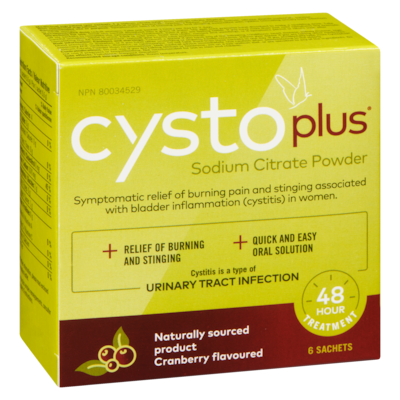 Cystoplus Sodium Citrate Powder, Cranberry 6x5.6 g, $63.96/100g