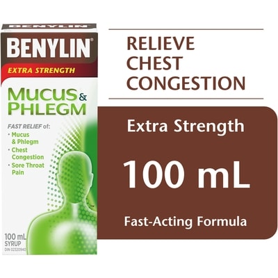 Benylin Mucus & Phlegm Syrup Extra Strength 100 ml, $11.99/100ml