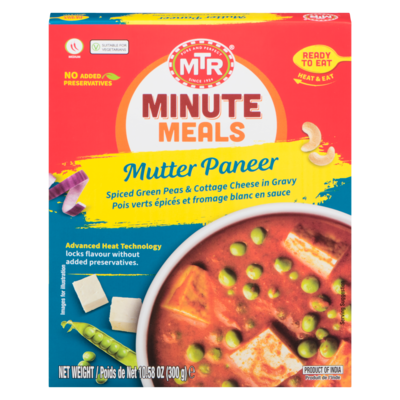 MTR Muttar Paneer Tasty Delights, prêt à manger 300 g, 1,00 $/100g