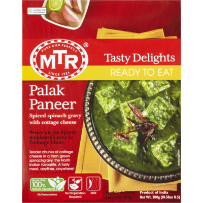 MTR Palak Paneer 300 g, $1.00/100g