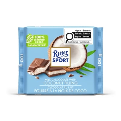Ritter Sport Milk Chocolate with Coconut Filling 100 g, $4.00/100g