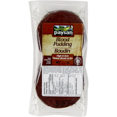 Paysan Blood Pudding, Sliced $17.64/1kg $8.00/1lb