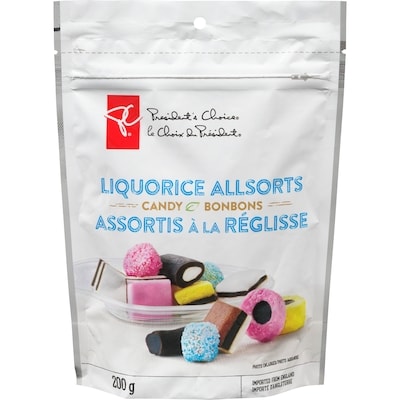 President's Choice Liquorice Allsorts Candy 200 g, $1.75/100g