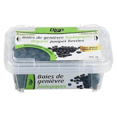 Dion Baies de genièvre biologiques 25 g, 19,16 $/100g