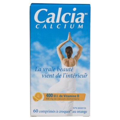 Calcia Calcium À Croquer Au Orange Comprimés 60 ea, 0,18 $/1ch
