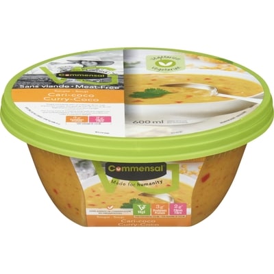 Commensal Soupe Cari-Coco 600 ml, 1,25 $/100ml