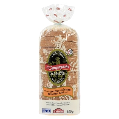 St Méthode Pain avoine et sésame Campagnolo 650 g, 0,77 $/100g