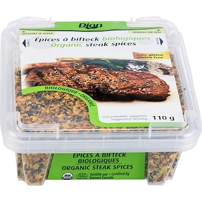 Dion Épices à bifteck biologiques 110 g, 4,35 $/100g