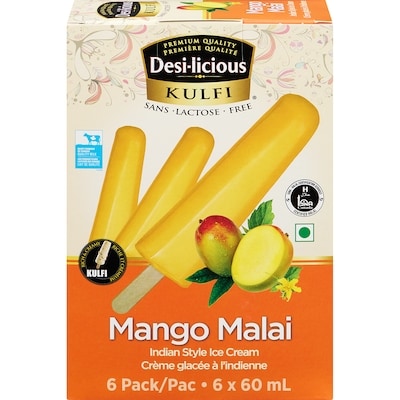 Desi-licious Mango Malai Kulfi Indian Style Ice Cream 360 ml, $2.14/100ml